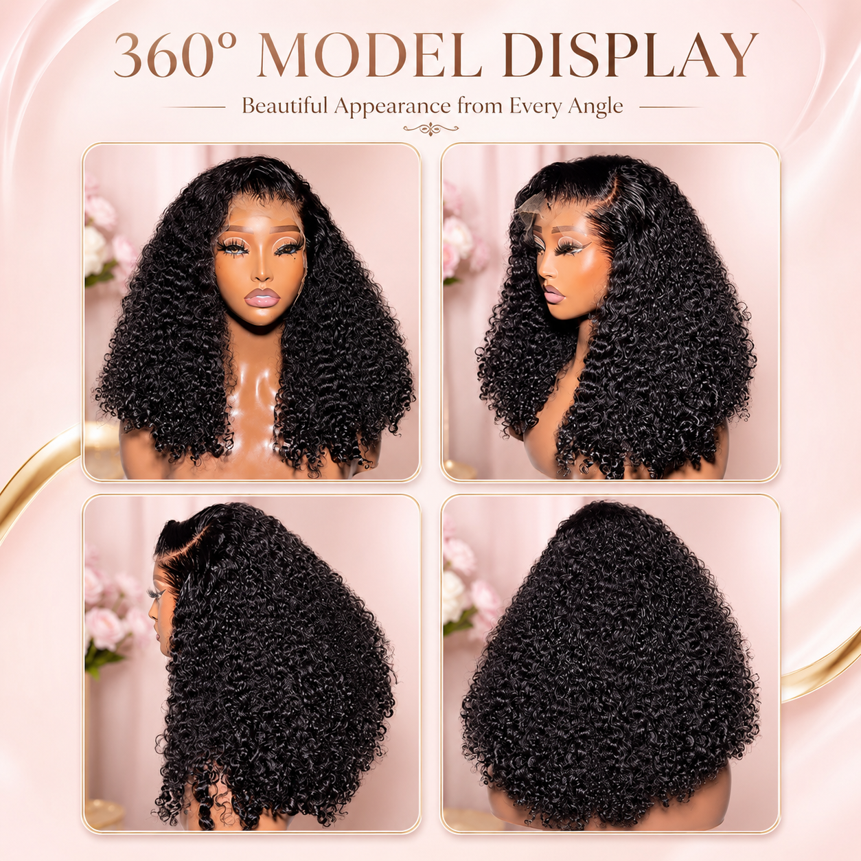 Short Curly Bob Human Hair Wig – 13x4, 13x6 or 5x5 HD Lace